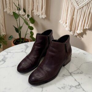 Cole Haan Women's Brown Leather Chelsea Ankle Zipper Booties Size 8.5